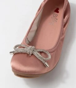 Caulder Mink Satin Flat Shoes -Lynx Shoes Shop IL12023NIVCB 5