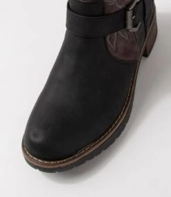 Callage Black Mix Knee High Boots -Lynx Shoes Shop IL12024BLAEX 5