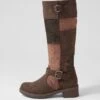 Callage Brown Mix Knee High Boots -Lynx Shoes Shop IL12024BROEX 2