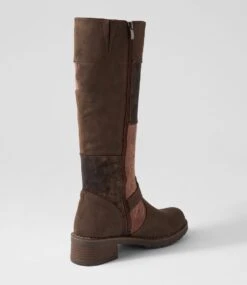 Callage Brown Mix Knee High Boots 9 Callage Brown Mix Knee High Boots -Lynx Shoes Shop IL12024BROEX 4