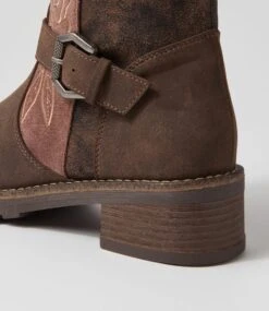 Callage Brown Mix Knee High Boots 11 Callage Brown Mix Knee High Boots -Lynx Shoes Shop IL12024BROEX 6