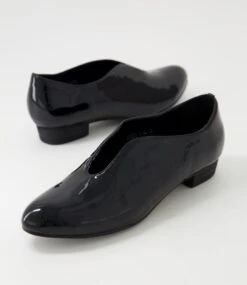 Eamain Black Patent Pu Flat Shoes -Lynx Shoes Shop IL12025BLAUU 6