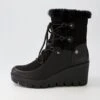 Ishmar Black Mix Lace Up Boots 1 Ishmar Black Mix Lace Up Boots -Lynx Shoes Shop IL12031BLAEX 2