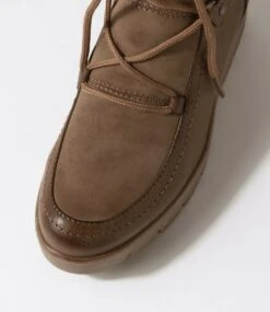 Ishmar Taupe Mix Lace Up Boots -Lynx Shoes Shop IL12031NGVEX 5