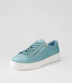 Liberace Lt Blue Glitter Sneakers -Lynx Shoes Shop IL12035JLK48 3