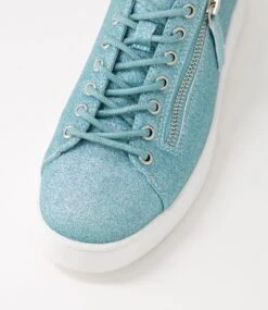 Liberace Lt Blue Glitter Sneakers -Lynx Shoes Shop IL12035JLK48 5