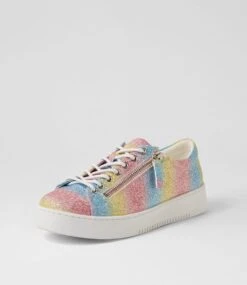 Liberace Rainbow Glitter Sneakers -Lynx Shoes Shop IL12035P6648 3