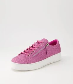 Liberace Pink Glitter Sneakers -Lynx Shoes Shop IL12035PIN48 3
