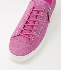 Liberace Pink Glitter Sneakers -Lynx Shoes Shop IL12035PIN48 5