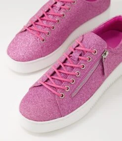 Liberace Pink Glitter Sneakers -Lynx Shoes Shop IL12035PIN48 6