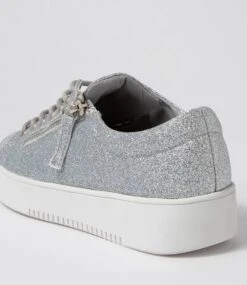 Liberace Silver Glitter Sneakers -Lynx Shoes Shop IL12035SIL48 6