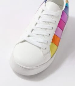 Lively White Rainbow Sneakers -Lynx Shoes Shop IL12036WIYSM 5