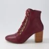 Maya Wine Lace Up Boots -Lynx Shoes Shop IL12045R98SM 2