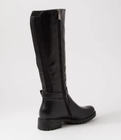 Obelvia Black Knee High Boots 9 Obelvia Black Knee High Boots -Lynx Shoes Shop IL12048BLASM 4