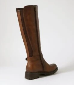 Obelvia Mid Brown Knee High Boots -Lynx Shoes Shop IL12048E35SM 4