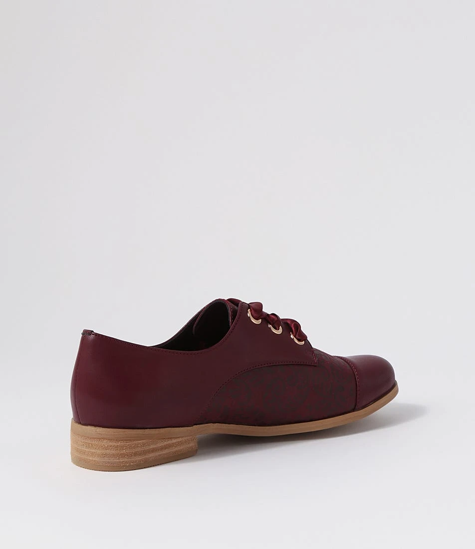 Queeno Wine Swirl Lace Up Flats 5 Queeno Wine Swirl Lace Up Flats - Image 3
