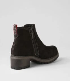 Smala Black Microsuede Ankle Boots -Lynx Shoes Shop IL12052BLAMS 4