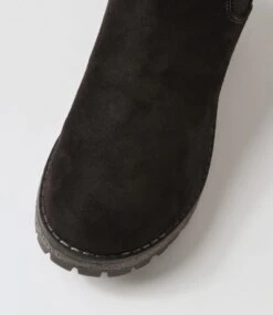 Smala Black Microsuede Ankle Boots -Lynx Shoes Shop IL12052BLAMS 5