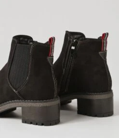 Smala Black Microsuede Ankle Boots -Lynx Shoes Shop IL12052BLAMS 6