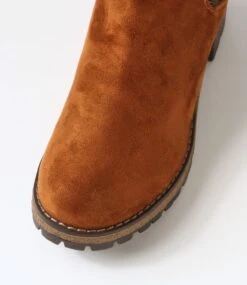 Smala Tan Microsuede Knee High Boots -Lynx Shoes Shop IL12052TANMS 5