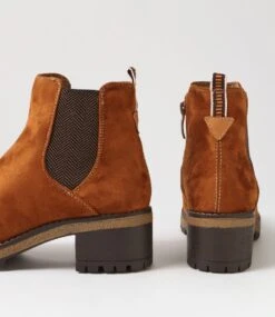 Smala Tan Microsuede Knee High Boots -Lynx Shoes Shop IL12052TANMS 6