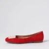 Shakine Red Microsuede Ballet Flats -Lynx Shoes Shop IL12057REDMS 2