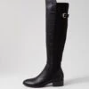 Tejai Black Stretch Knee High Boots 1 Tejai Black Stretch Knee High Boots -Lynx Shoes Shop IL12059CQE1G 2