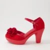 Winnet Red Microsuede Heels 2 Winnet Red Microsuede Heels -Lynx Shoes Shop IL12060REDOM 2