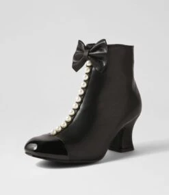 Yuliet Black Patent Pu Ankle Boots -Lynx Shoes Shop IL12061B581E 3