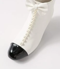 Yuliet Black Bone Patent Pu Ankle Boots -Lynx Shoes Shop IL12061CPZ1E 5