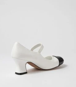 Yolik Black Bone Patent Pu Mary Jane Heels -Lynx Shoes Shop IL12062CPZ1E 4