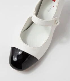 Yolik Black Bone Patent Pu Mary Jane Heels -Lynx Shoes Shop IL12062CPZ1E 5