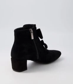 Hamrod Black Microsuede Heels -Lynx Shoes Shop IL12064BLAMS 4