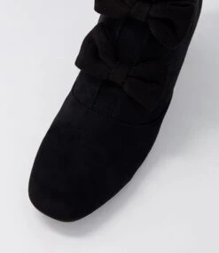 Hamrod Black Microsuede Heels -Lynx Shoes Shop IL12064BLAMS 5