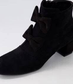 Hamrod Black Microsuede Heels -Lynx Shoes Shop IL12064BLAMS 6