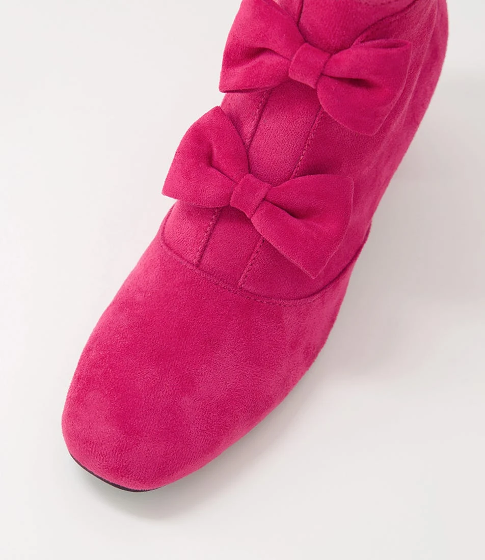 Hamrod Fuchsia Microsuede Heels 6 Hamrod Fuchsia Microsuede Heels - Image 4