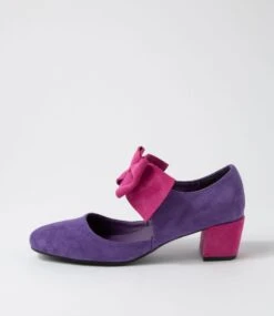 Halim Purple Magenta Microsuede Heels