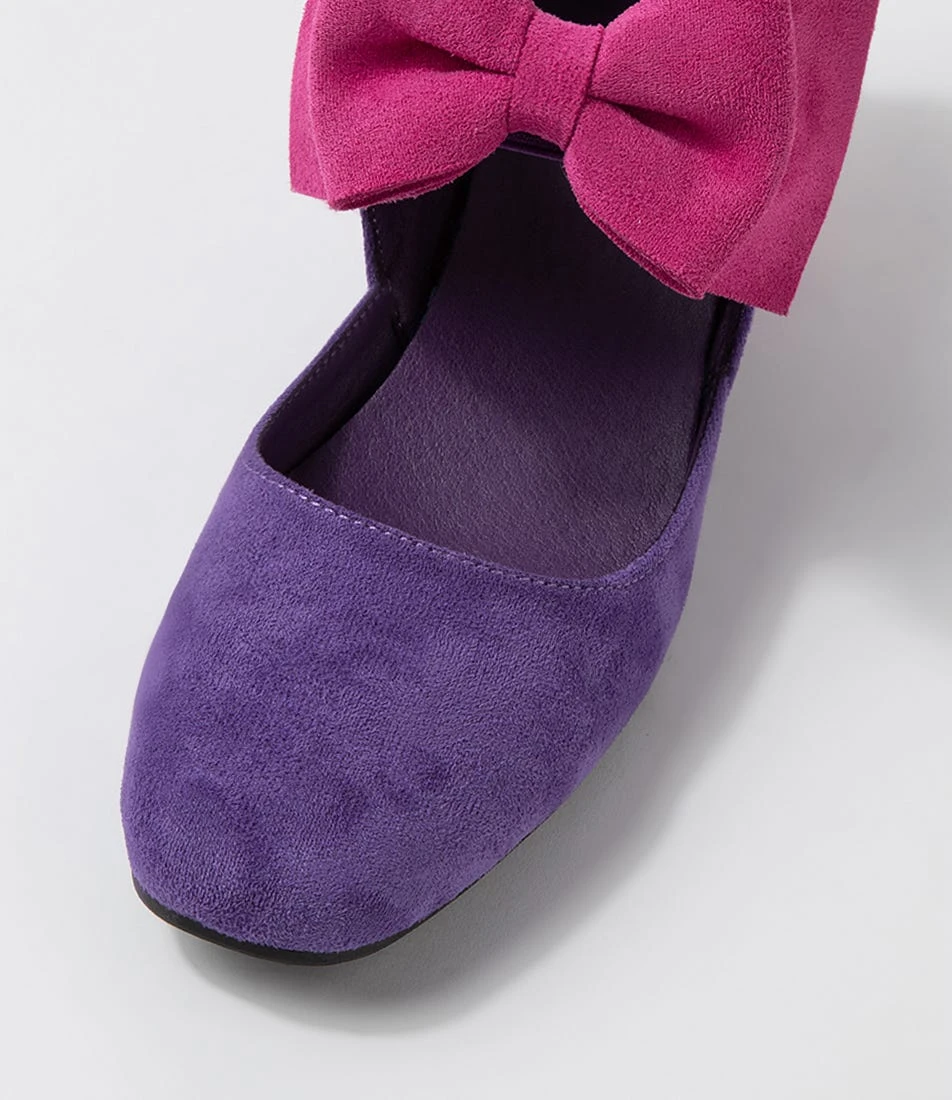 Halim Purple Magenta Microsuede Heels 6 Halim Purple Magenta Microsuede Heels - Image 4