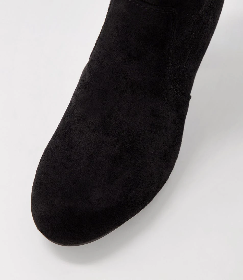 Kerwyn Black Microsuede Ankle Boots 6 Kerwyn Black Microsuede Ankle Boots - Image 4