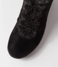 Tommilee Black Microsuede Knee High Boots -Lynx Shoes Shop IL12069BLAMS 5