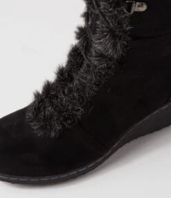 Tommilee Black Microsuede Knee High Boots -Lynx Shoes Shop IL12069BLAMS 6