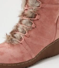 Tommilee Dusty Pink Microsuede Knee High Boots -Lynx Shoes Shop IL12069P17MS 6