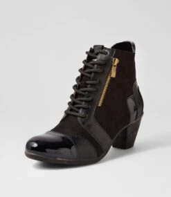 Zolika Black Mix Multi Lace Up Boots 8 Zolika Black Mix Multi Lace Up Boots -Lynx Shoes Shop IL12070B28HG 3