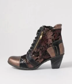 Zolika Bronze Multi Lace Up Boots