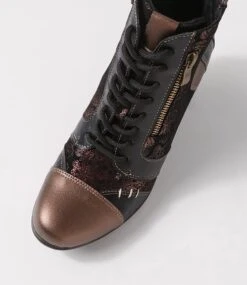 Zolika Bronze Multi Lace Up Boots -Lynx Shoes Shop IL12070M11HG 5