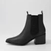 Phelena Black Smooth Ankle Boots -Lynx Shoes Shop IL12079BLASM 2