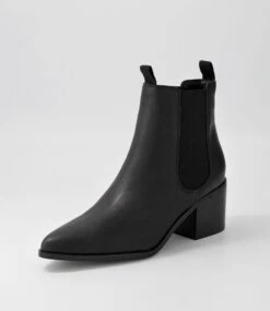 Phelena Black Smooth Ankle Boots -Lynx Shoes Shop IL12079BLASM 3