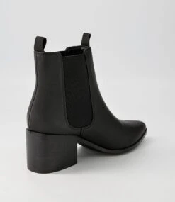 Phelena Black Smooth Ankle Boots -Lynx Shoes Shop IL12079BLASM 4