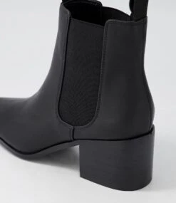 Phelena Black Smooth Ankle Boots -Lynx Shoes Shop IL12079BLASM 6