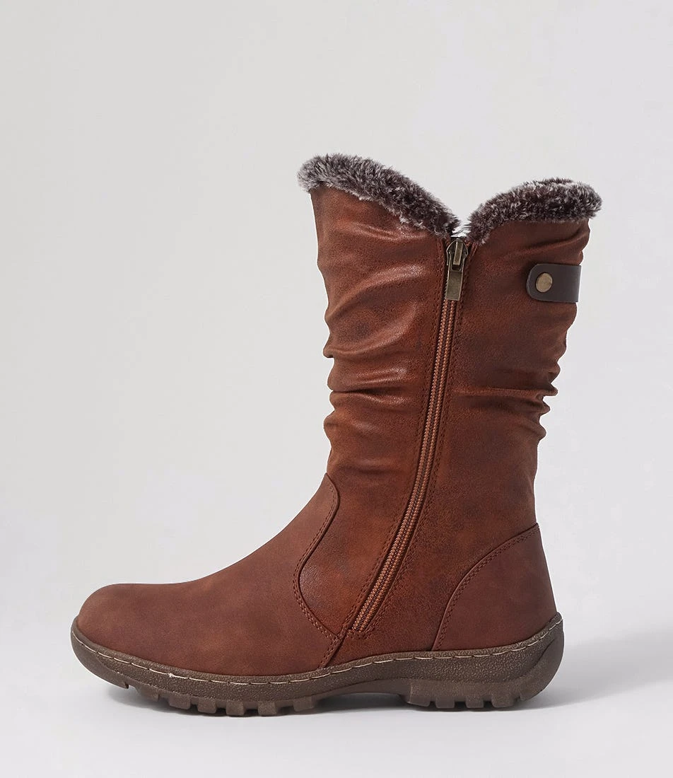 Dorela Tan Multi Calf Boots 3 Dorela Tan Multi Calf Boots